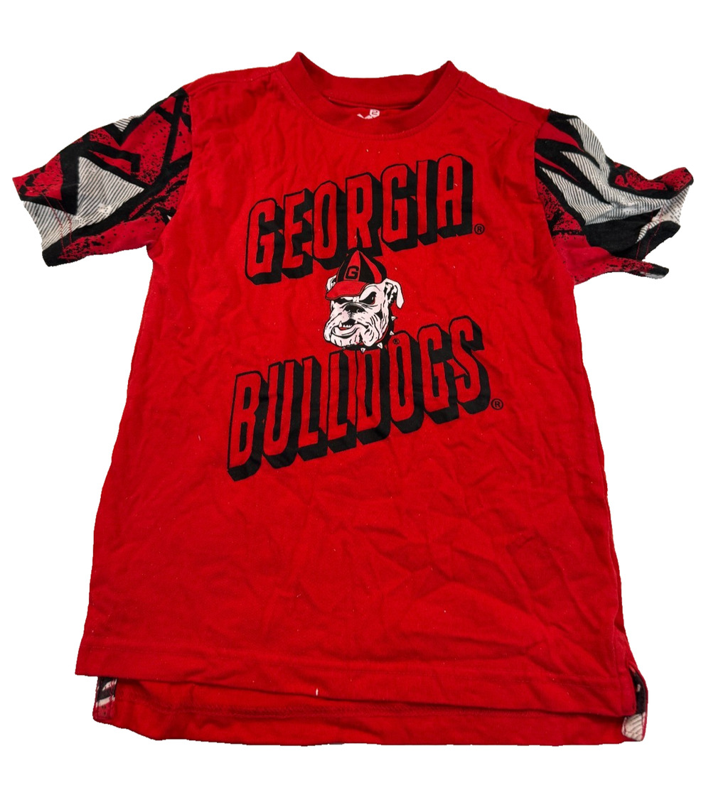 Gen2 NCAA Football Georgia Bulldogs Youth Red Graphic T-Shirt Medium 5/6